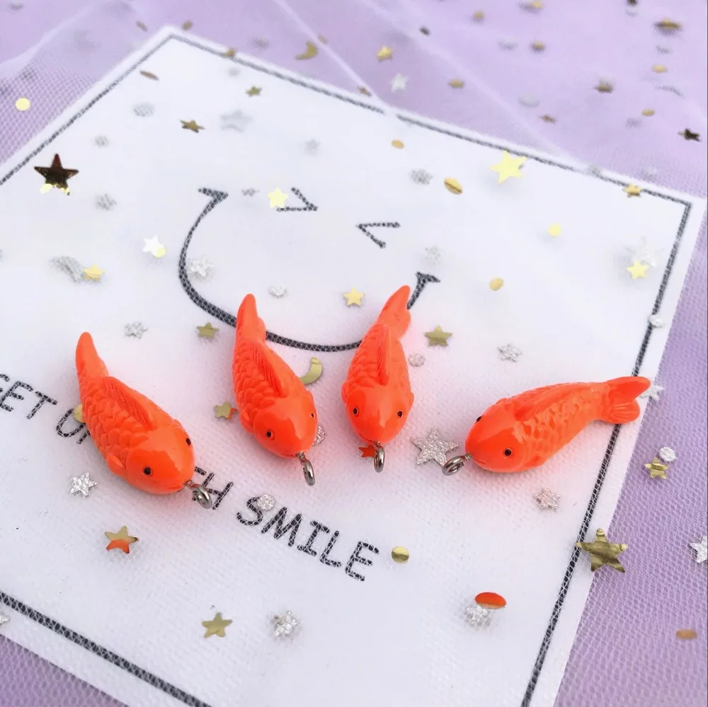 10 шт. подвески для сережек Золотая рыбка 30 х10 мм|pendant diy|diy pendantcharm pendant diy |
