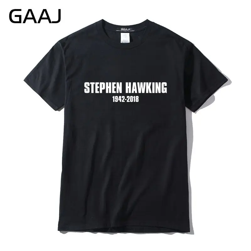 Мужская футболка Stephen Hawking 1942-2019 летняя одежда футболки для мужчин мужская 100%