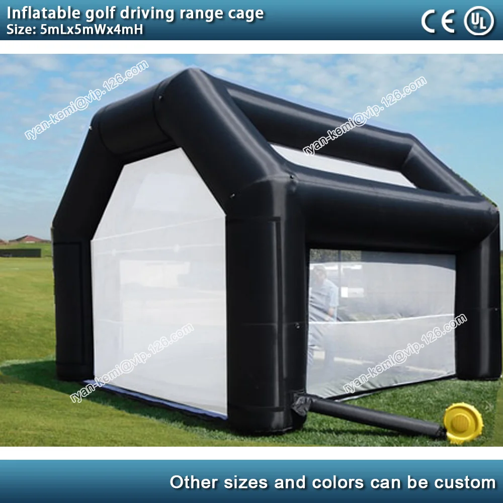 5mLx5mWx4mH large inflatable golf driving range cage tent inflatable