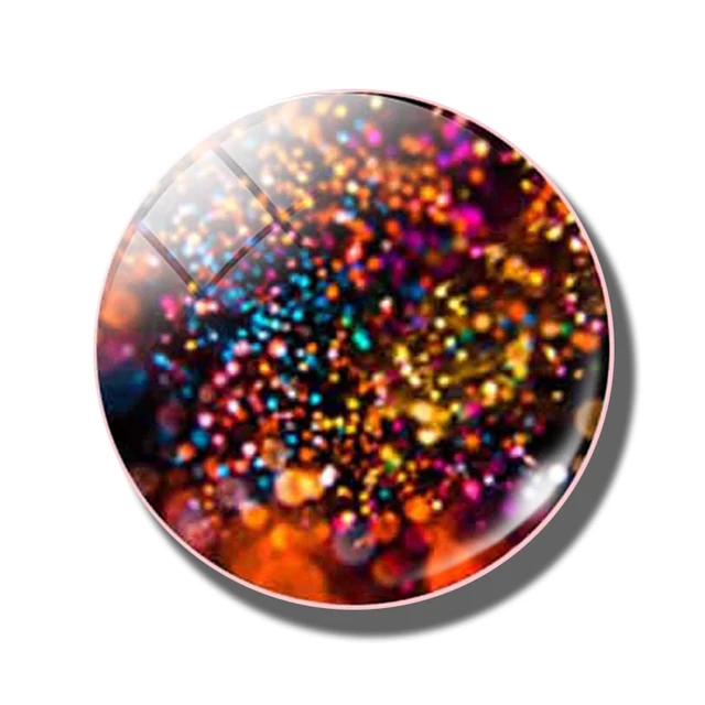 Love Heart 30MM Fridge Magnet Cartoon Flower Star Colorful Heart Glass Dome Magnetic Refrigerator Sticker Note Holder Home Decor PACK OF 1