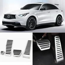 Brand New 4pcs Aluminium Non Slip Foot Rest Fuel Gas Brake Pedal Cover For Infiniti FX AT 2008-2013 Brand New 4pcs Aluminium Non Slip Foot Rest Fuel Gas Brake Pedal Cover For Infiniti FX AT 2008-2013