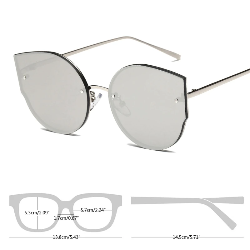 Модные женские солнцезащитные очки кошачий глаз, дизайнерские винтажные зеркальные очки, новые оттенки