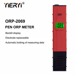 Yieryi 100% новый бренд ORP-2069 ЖК-дисплей цифровой Тип красный ph-измеоитель в виде ручки тестер воды Количество тестер для бассейна индикатор ОВП