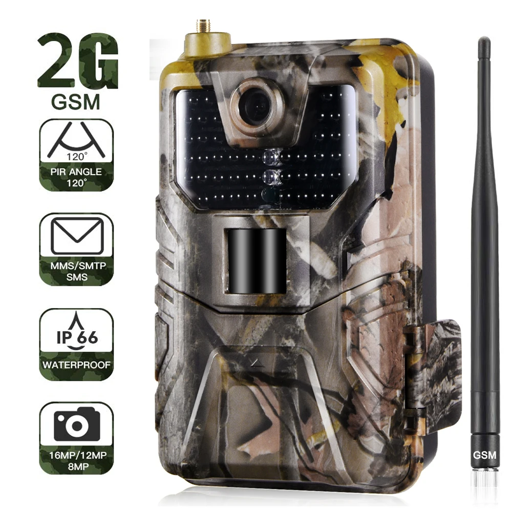 Miglior 20MP 1080 P Della Fauna Selvatica Trail Macchina Fotografica Photo Trappole di Visione Notturna 2G SMS MMS SMTP E mail Cellulare Caccia telecamere controllo HC900M di Sorveglianza