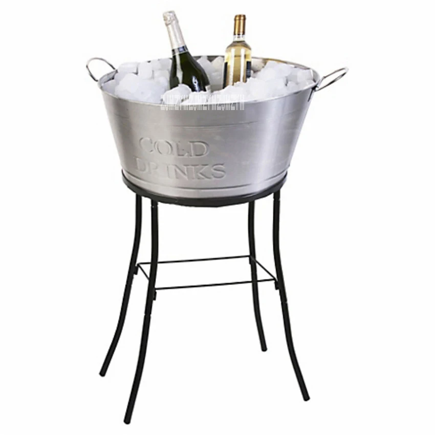 ^*Best Offers A-8889 Oval Ice Barrel High-Capacity Stainless Steel Ice Pail Barbecue Wine Champagne Beer Bucket KTV Club Supplies With Handle ^*Best Offers A-8889 Oval Ice Barrel High-Capacity Stainless Steel Ice Pail Barbecue Wine Champagne Beer Bucket KTV Club Supplies With Handle