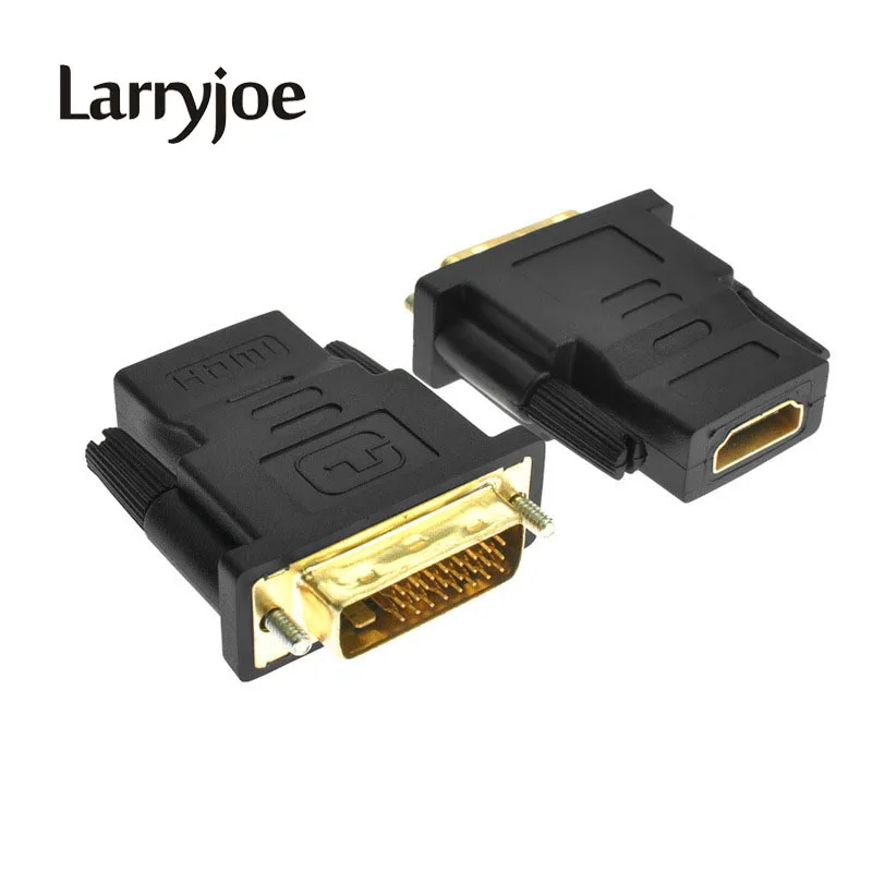

Larryjoe Gold Plated DVI 24+1 HDMI Convert Male to Female Adapter Converter Cable Cabo for HDTV LCD