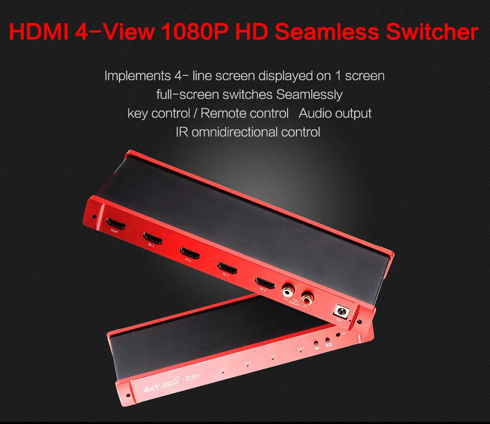 MiraBox 4X1 HDMI Multi-viewer HDMI Quad Screen Real Time Multiviewer with HDMI seamless Switcher 1080p HD IR HDMI Switch (1)
