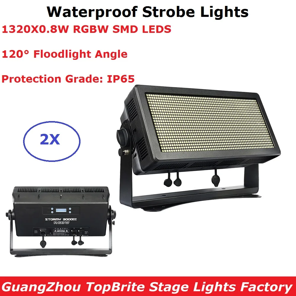 2 шт./лот открытый стробоскопы 1000 W RGBW 4IN1 светодиодный Водонепроницаемый стробоскопы IP65 идеально подходит для вечерние бар светом DMX вспышки