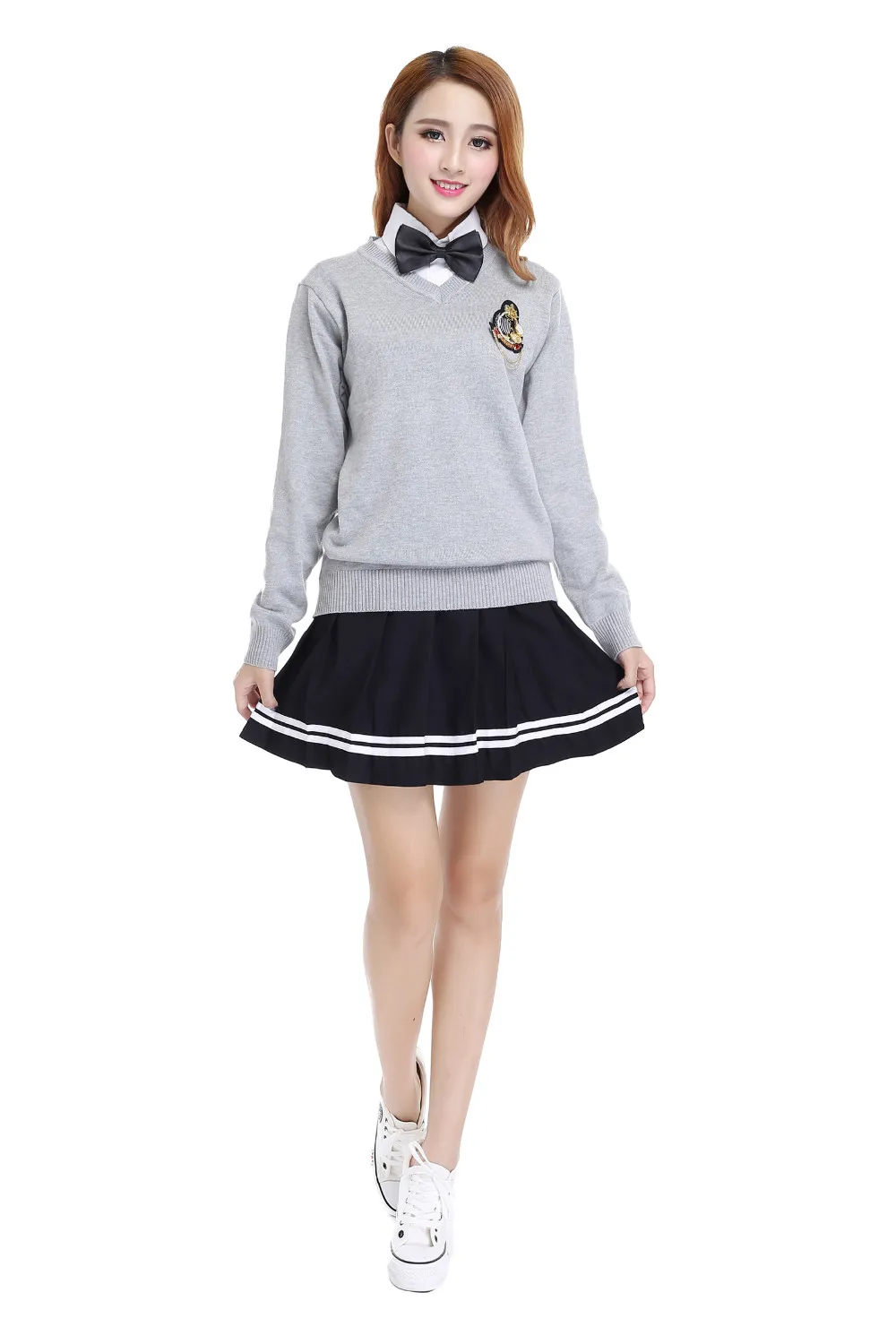 1set school uniform sets sweater for girl with shirts skirts Sailor