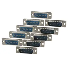 THGS 10 Pcs DB15 15 Pin Male Jack Adapter Plug Solder Connector Replacement