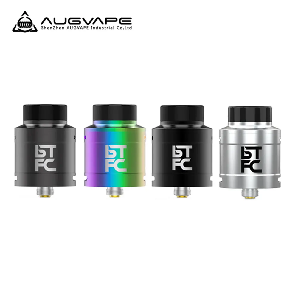 

New AUGVAPE BTFC RDA Tank 25mm Diameter Atomizer with Top & Bottom Airflow System & BF Pin for Squonker MOD Vape Tank E-cig RDA