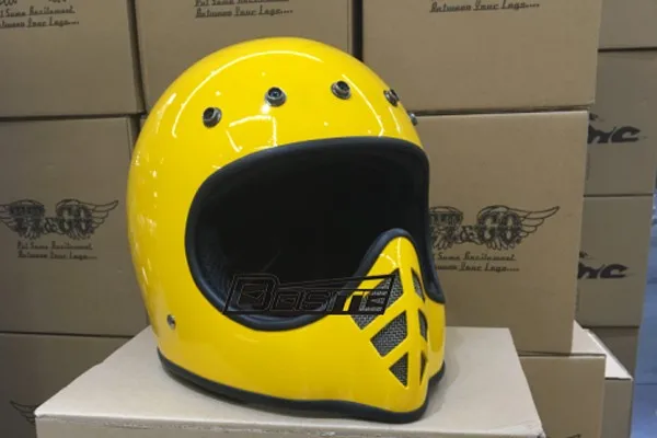 Мотоциклетный шлем, бренд Mokala, скоростной Томпсон, желтый, Круизный дух, всадник, Ретро стиль, шлем для мотокросса, летний Полнолицевой шлем, козырек