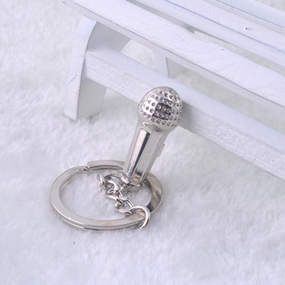 Металлический брелок креативный музыка цепочка для ключей в подарок кольцо для ключей брелок в виде микрофона модные брелок для ключей творческое инструменты