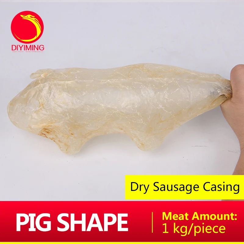 

DIYIMING 5 pieces pig shape sausage packing casing 1kgs filling per piece celebrate special shape meat package dry casing
