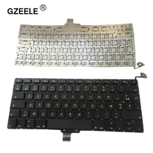GZEELE Французская клавиатура ноутбук 2009-2012 для Apple Macbook Pro A1278 MC700 MC724 MD313 MD314 FR Клавиатура на замену черный