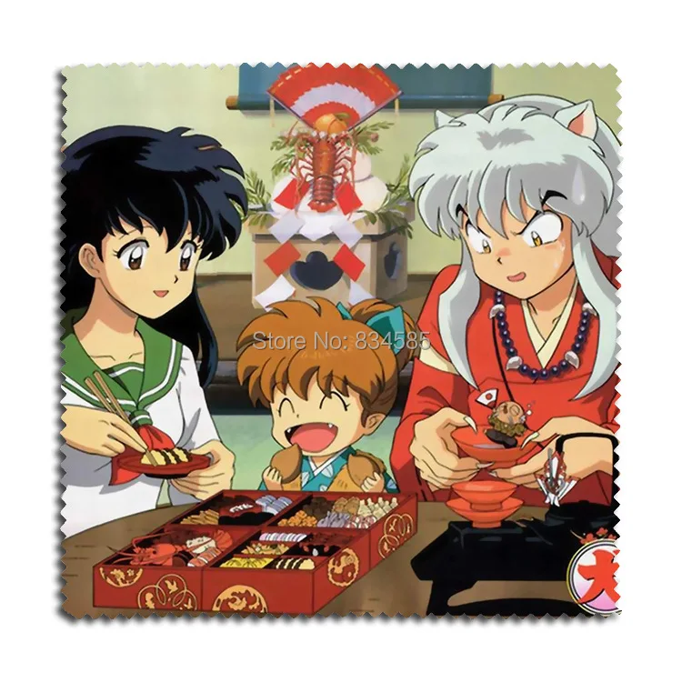 2 шт./компл. Inuyasha красочные аниме фланелевые линзы очки чистая ткань с Inuyasha& Moneca Stori аксессуары