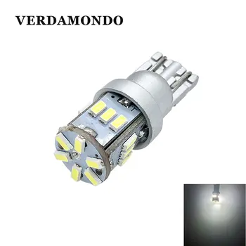 

T10 W5W Car LED Light 18 3014 Smd Side Marker Lamps Clearance Lights Bulb Instrument Panel Lamp DC 12V White