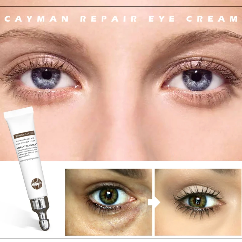 VIBRANT GLAMOUR Peptide Anti Wrinkle Eye Cream Crocodile Eye Cream Eye Care+Repair Scar Cream Moisturizing Remover Dark Circles