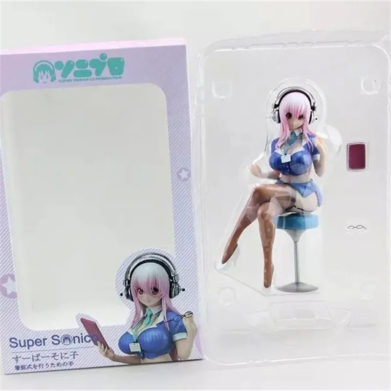 

1pc/lot Action Figure Super Sonic the Animation SUPERSON PVC Sexy Girl Brinquedos Robot dolls Toys Collection Model Anime 22cm