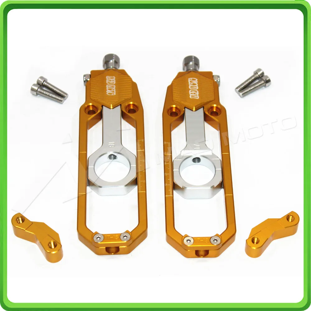 Motorcycle Chain Tensioner Adjuster fit for BMW HP4 2012-2014,S1000R 2014-2017,S1000RR 2010-2017 Gold & Silver (7)