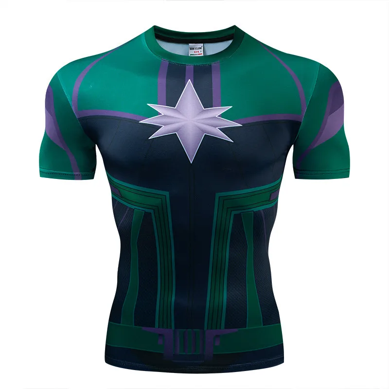 Aquaman, компрессионная рубашка, мужские футболки с 3D принтом,, новейшая модель, косплей костюм, топы с коротким рукавом для мужчин, одежда - Цвет: CX-056