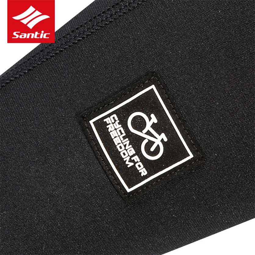 Santic Arm Cover Thermal Fleece Sun UV Protection Arm Warmers Black One Pair