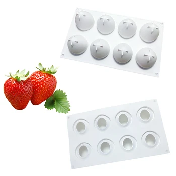 

Hot Strawberry Silicone Mousse Mold For Baking Cake Dessert Fondant Mould Bakeware Chocolate Jelly Pudding Moule Pastry Pan
