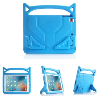 

Lovely Cat ears Case For Apple iPad 2 3 4 Shockproof Case for iPad2 ipad3 ipad4 Handle Stand Child Pad Protective Cover