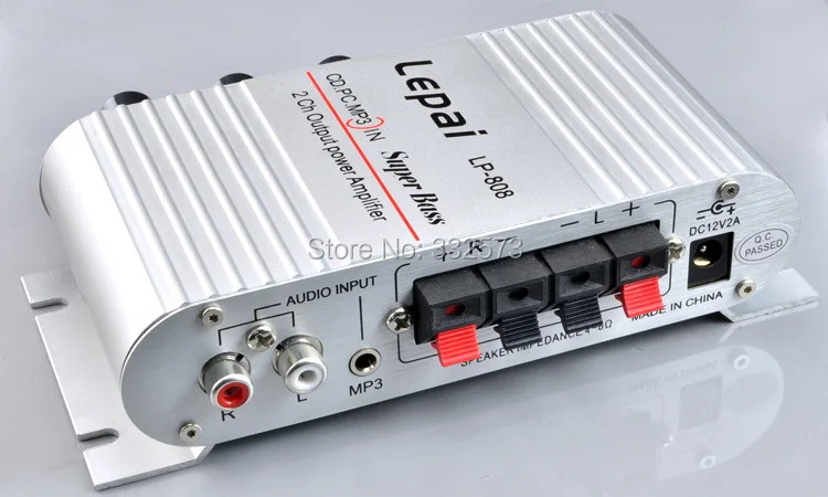 LP-808 мини HiFi Super Bass Автомобильный Усилитель для Мобильного телефона MP3 ПК 20 Вт X2 RMS главная усилитель 12 В