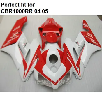 

New motorcycle fairing kit for Honda injection CBR1000RR 2004 2005 red white plastic fairings set CBR 1000RR 04 05 IT02