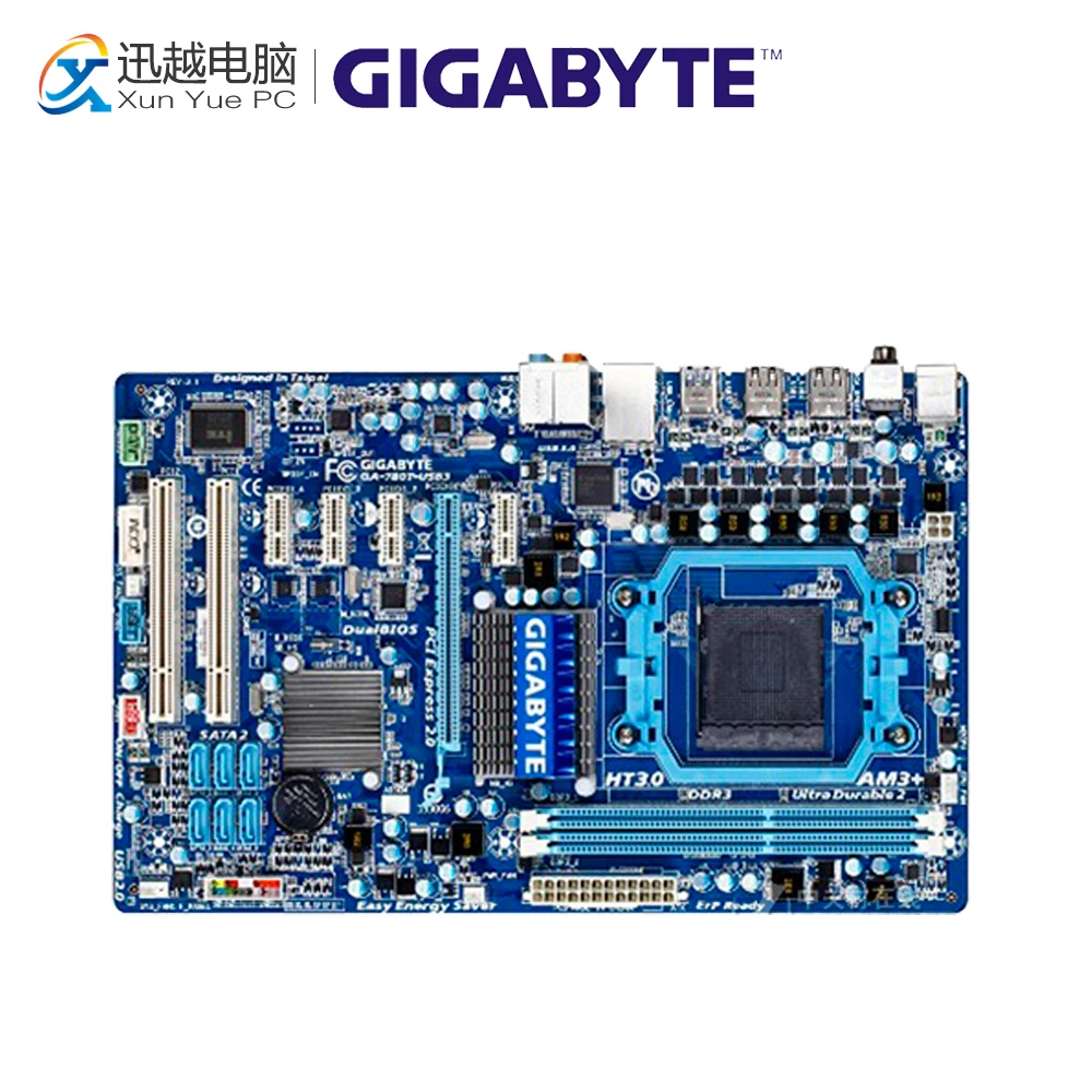 

Gigabyte GA-780T-USB3 Desktop Motherboard 760G Socket AM3+ DDR3 SATA2 USB2.0 ATX