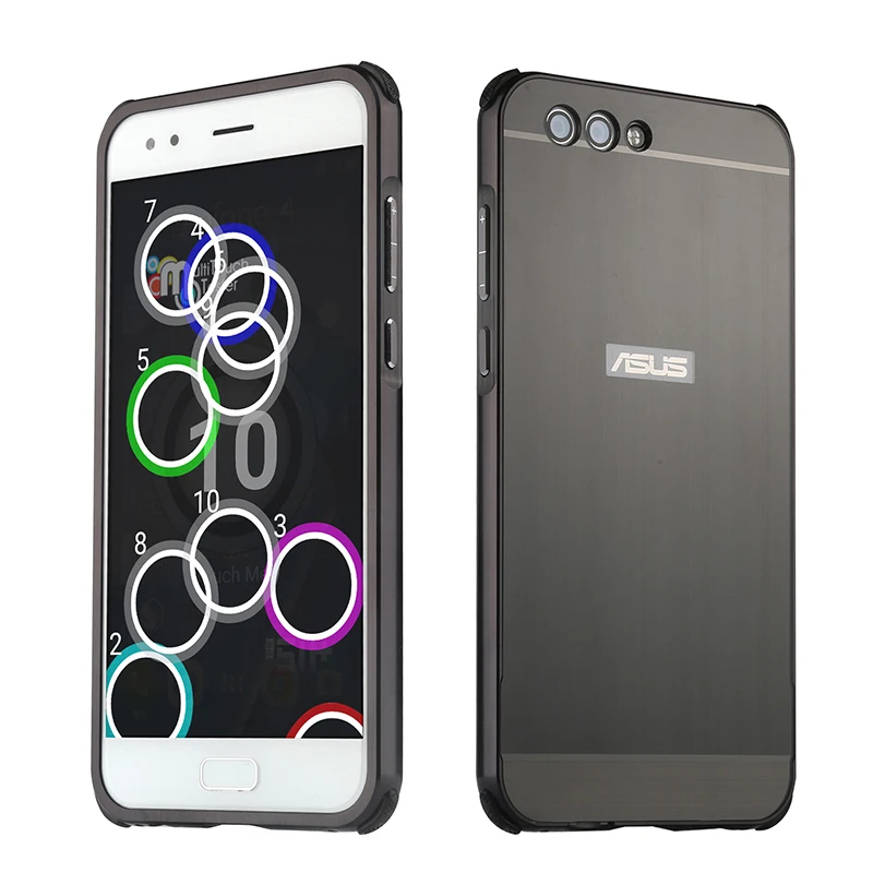 Pretty Girl's Happy Life For Asus Zenfone 4 Case Aluminum Metal Frame+Wire Drawing Effect Acrylic Cover |