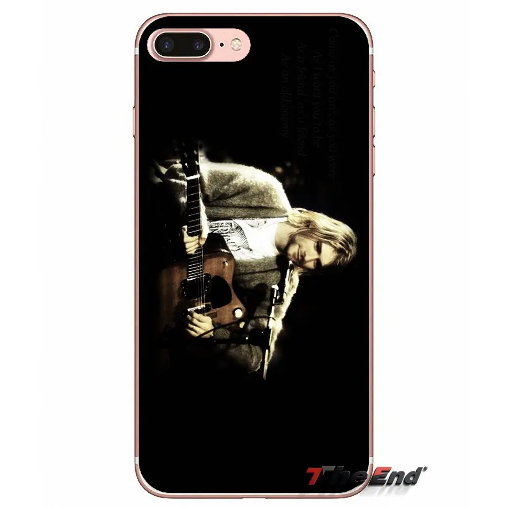 Курт Кобейн рок группы Нирвана Великобритании ТПУ чехол для iPhone X 4 4S 5 5S 5C SE 6 6S 7 8 Plus