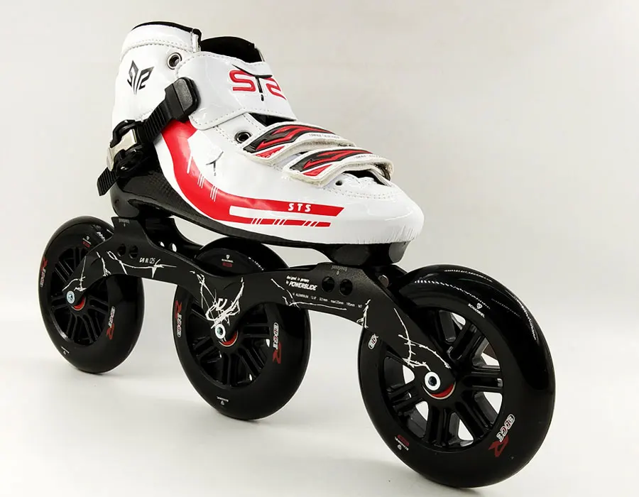 المهنية 3 125 ملليمتر عجلات سباق سرعة مضمنة تزلج الأحذية الأسطوانة المرأة/الرجال التزلج أحذية الكبار جديد الأحذية الرياضية