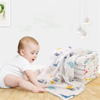

Cotton Baby Swaddle Blankets Quality Multi-use Cotton Blanket Infant Wraps Double Layer Gauze Wrap