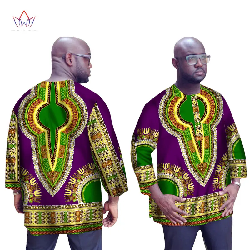 Индивидуальный заказ африканские традиционные Костюмы Дашики Для мужчин рубашка Африканский принт рубашка с длинными рукавами Для мужчин