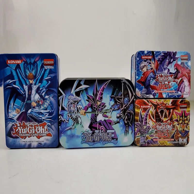 Yu Gi Oh карты Египетский Бог коллекционные игрушки для мальчиков бесплатно Yu-gi-oh металлическая коробка фигурки Япония Yu Gi Oh Legendary board game Cartas