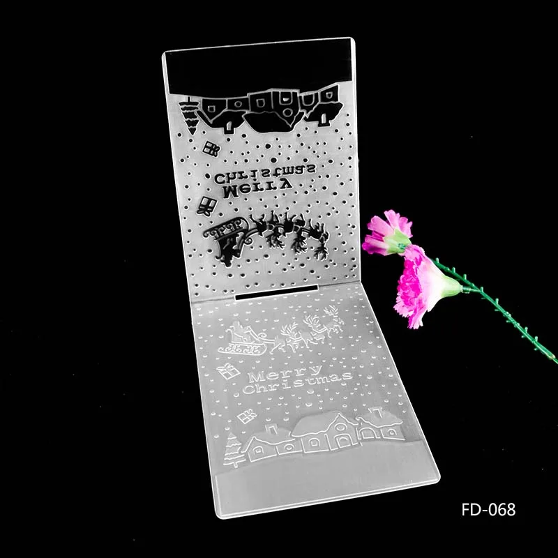 Kinds of Embossing Folders Plastic Scrapbooking For DIY Scrapbook Album Card Decorating Tool Crafts Card Paper Making Decoratio