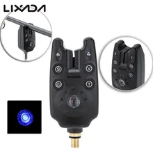 Lixada 2 светодиодный Регулируемый тон, громкость, чувствительность, звуковое оповещение, сигнализация для рыбалки, водостойкая рыболовная сигнализация для удочки