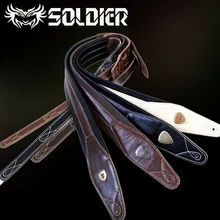 SolidClassic CONTRAST COLOR Aritificial PU Leather Electric Bass Guitar Straps / Acoustic Guitar Belt Strap / Bass Shoulder Belt