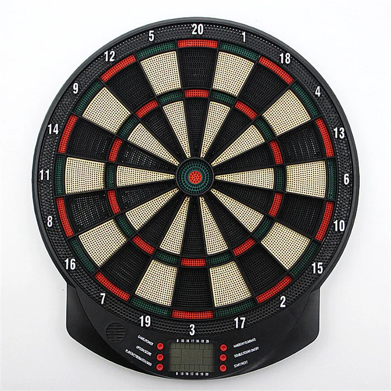 

15 Inch Electronic Darts Board Set LCD Display Automatic Score Dart Plate Scoring Board With Voice 27 Games With 6pc Soft Darts