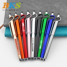 BKS creative advertising pen curved touch screen capacitive phone stand pen pen sign pen custom wholesale 100 with 1c1logo