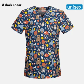 

Breathable Medical Surgical Uniforms Scrub Tops Hospital Nurse workwear Women and men Beauty salon medical spa uniform wholesale