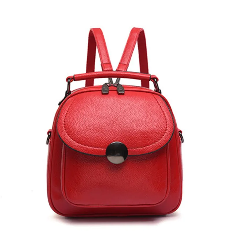 

Korean Backpack Leather Women Shoulder Bag Small MINI Backpack School Bag for Teenagers Girls Travel Top-handle Mochila Feminina