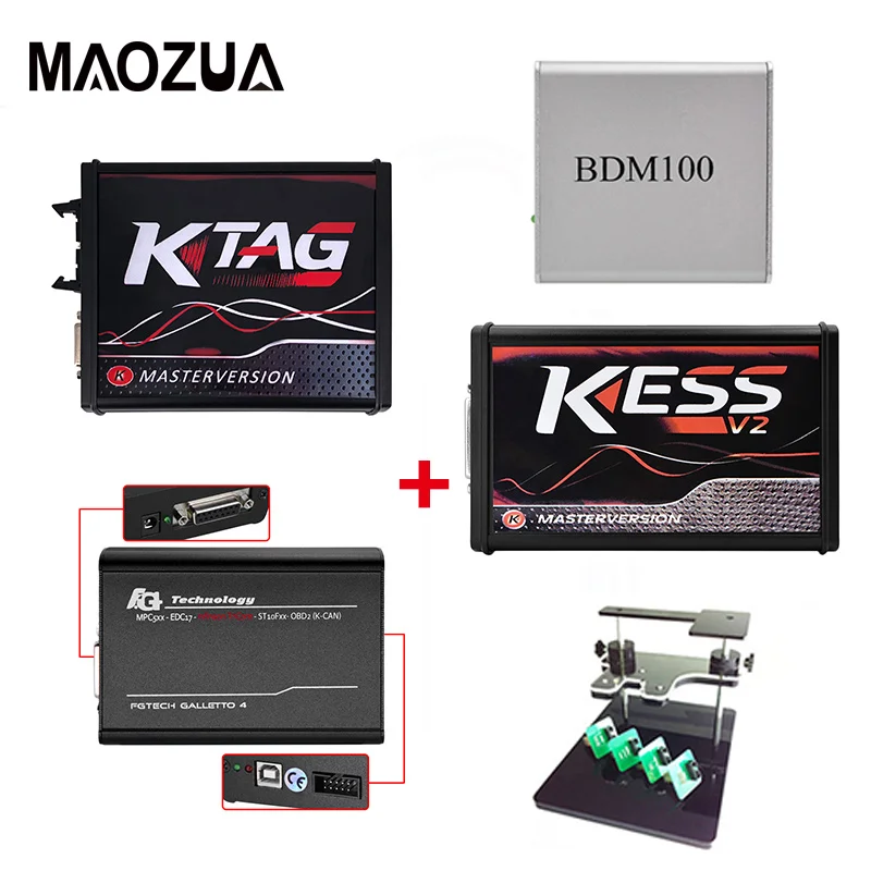 DHL онлайн красный PCB ECU программист V2.47 KESS V2 V5.017+ KTAG V7.020 V2.34+ FG TECH Galletto 4 Master V54+ BDM Рамка+ BDM100