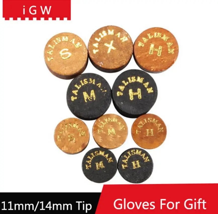 

iGW 5 Pieces/lot Multi-layer 11mm/14mm Snooker Billiard Cue Tips Brown/Black Color Hard/Moderate/Soft Pool Cues Tip China 2019