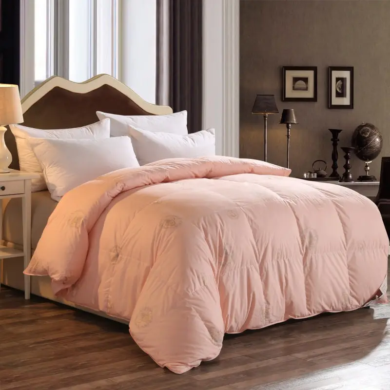 2018 95 white duck down quilts comforter bedding sets king winter wadded quilt core Pure cotton