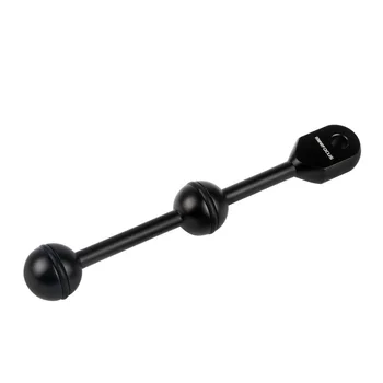 

MINIFOCUS 6" Double Ball Head w/ YS Head Arm System CNC Aluminium Connector for Gopro Strobe/video Light Diving Underwater SLR