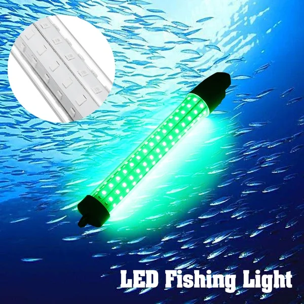 

10W Green Fishing Light 12v Underwater LED Night Lamp For Collecting Fish 6 Sided LED Fishing Light 360 degree view 20*10*10 cm
