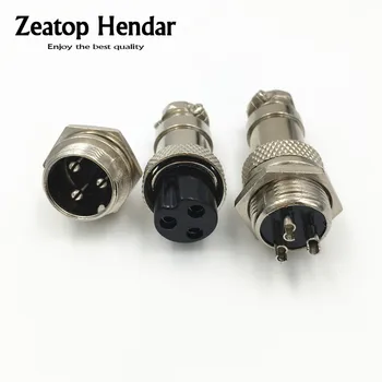 

50 Set GX16 3 Pin 16mm Male & Female Adapter Chassis Mount Socket Plug Aviation Plug Interface Connector